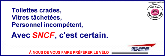 Avec SNCF, c'est certain...